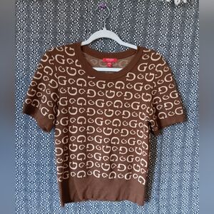 GUESS Short Sleeved Knit Top XL